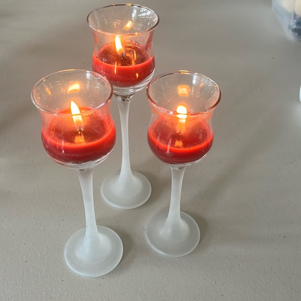 PartyLite Iced Crystal Trio Set